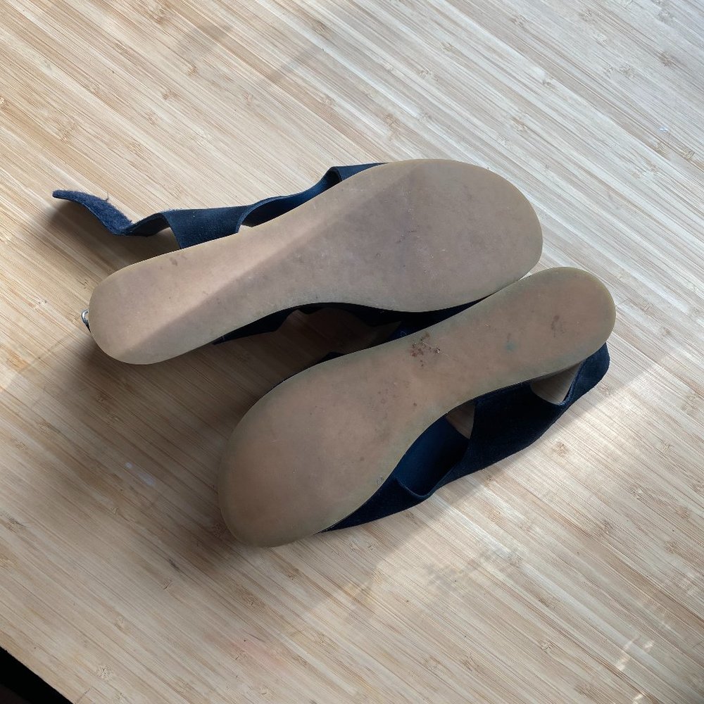COS Blue Suede Platform Sandals - Picture 4 of 7